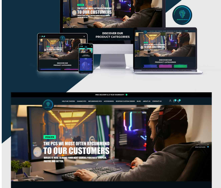 Artem Tech Builds is a PC store specialising in gami